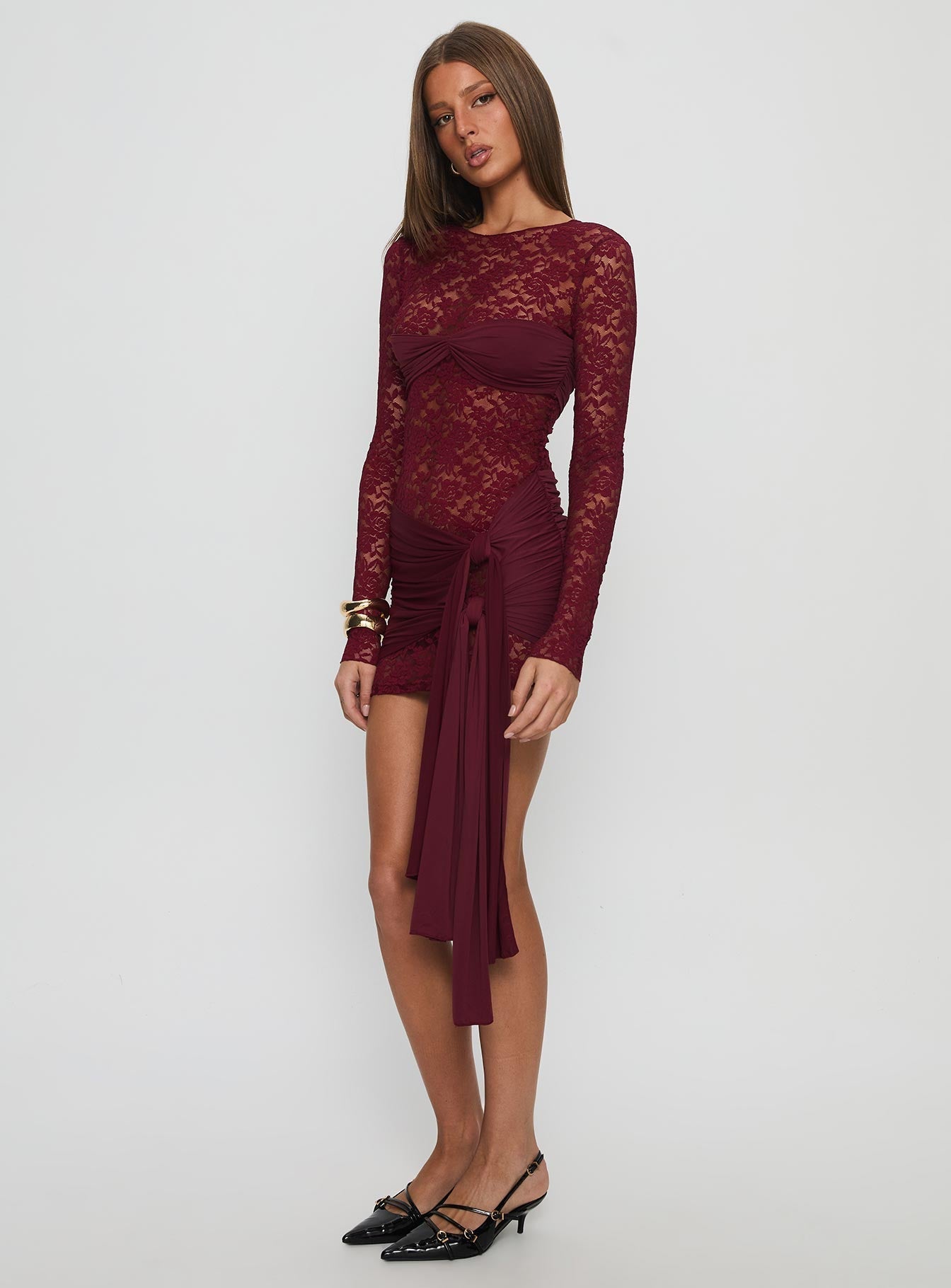 Midnight Mini Dress Garnet