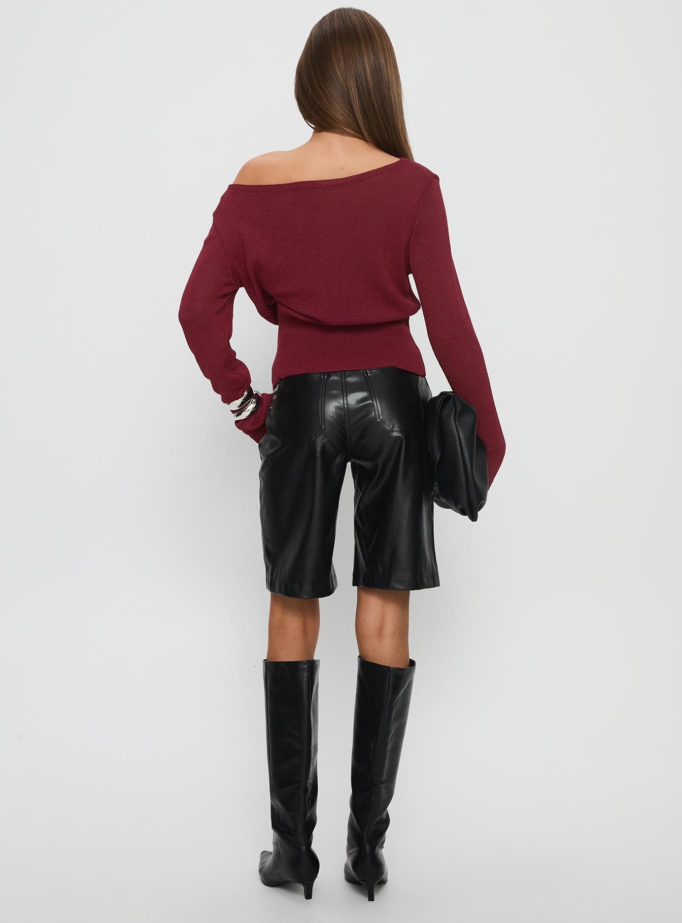 Wrenlea Faux Leather Tailored Short Black
