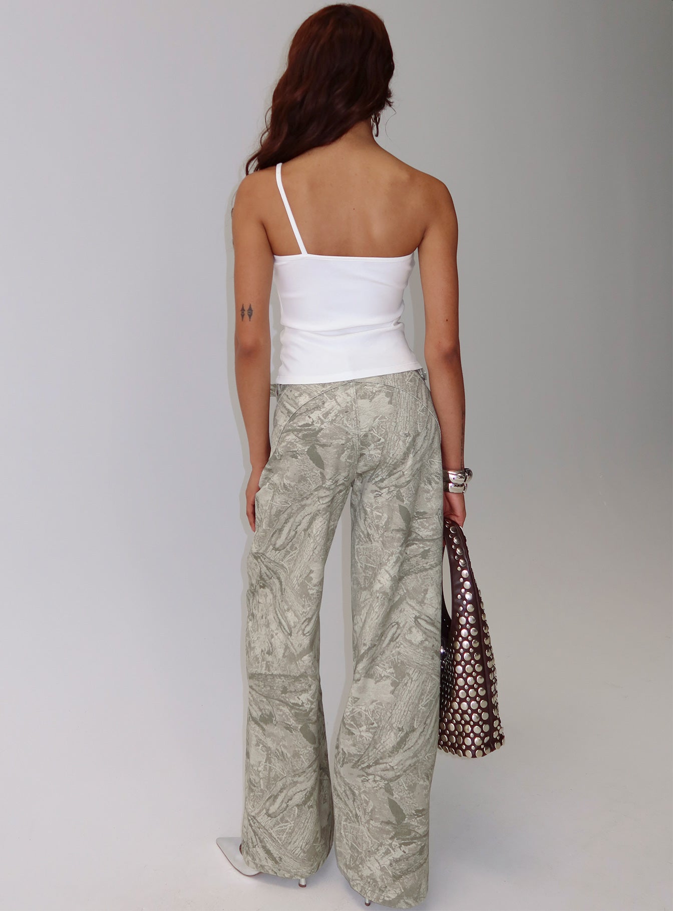 Mckinley Mid Rise Wide Leg Jeans Camouflage