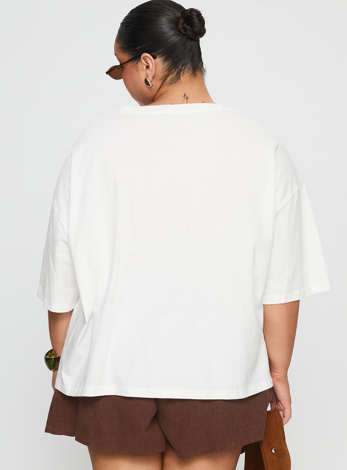 Stay Spicy Graphic Top White Curve