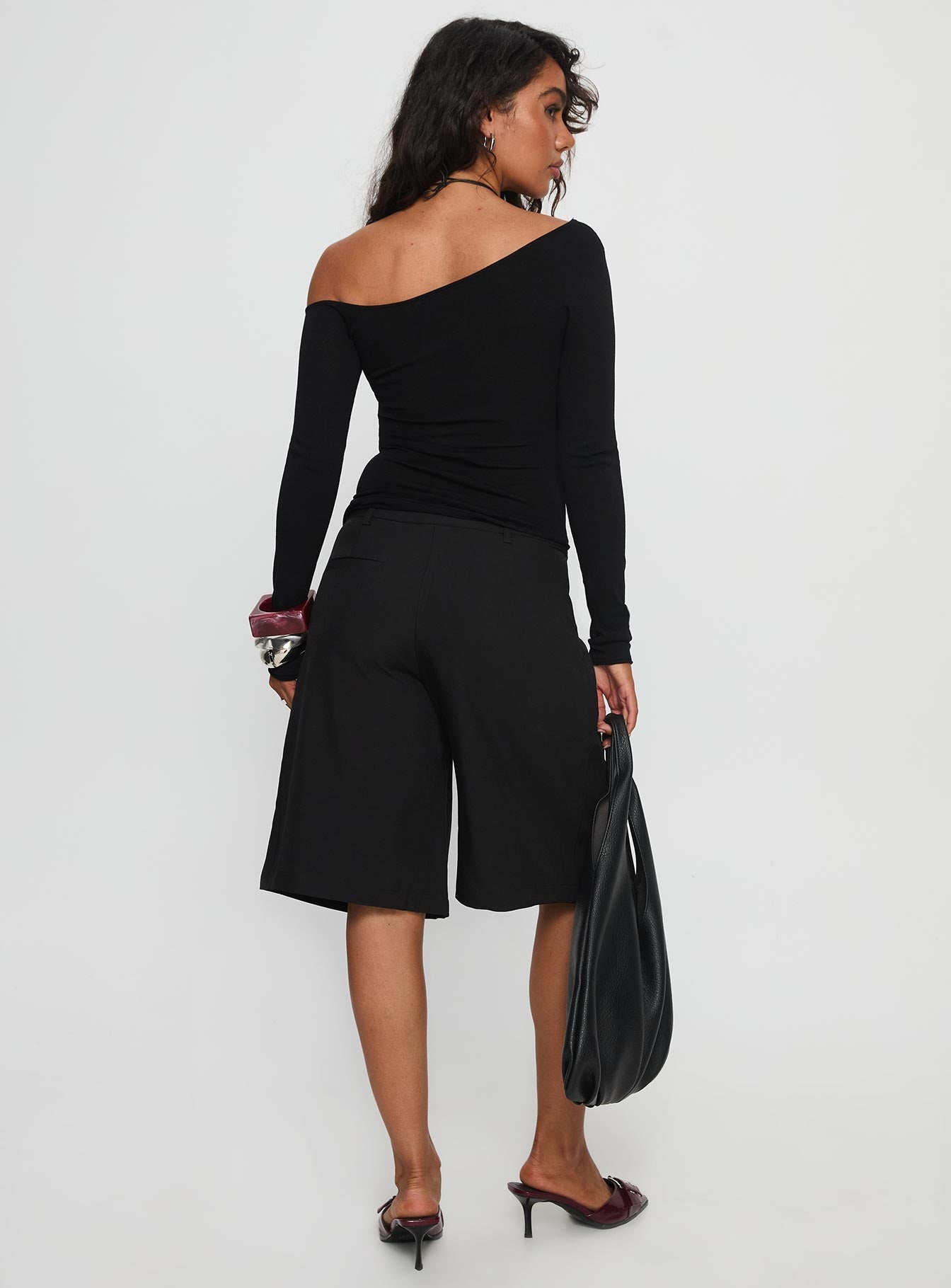 Brynah Pintuck Tailored Short Black