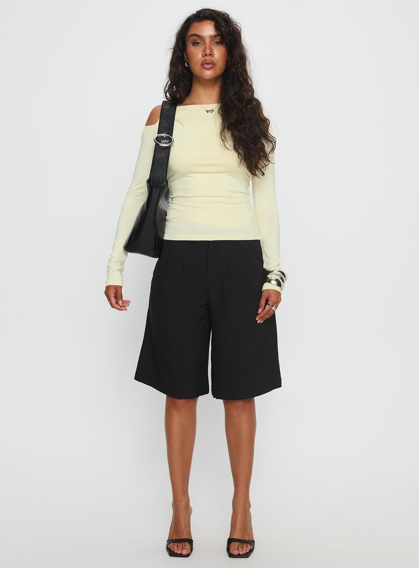 Aesha Twist Detail Long Sleeve Top Butter