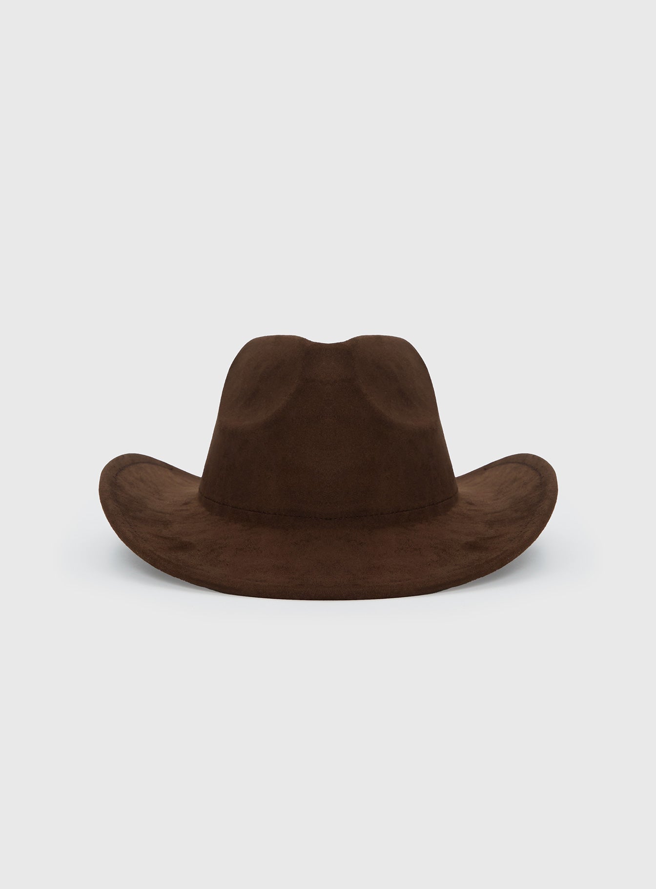 Tranquility Faux Suede Cowboy Hat Brown