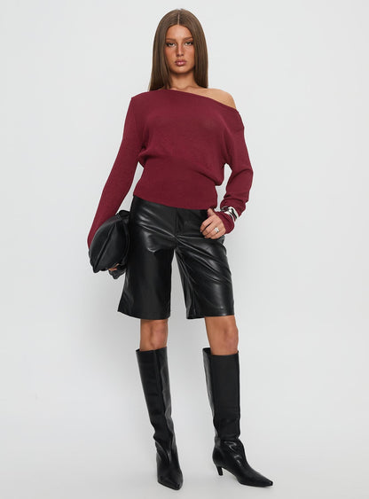 Wrenlea Faux Leather Tailored Short Black
