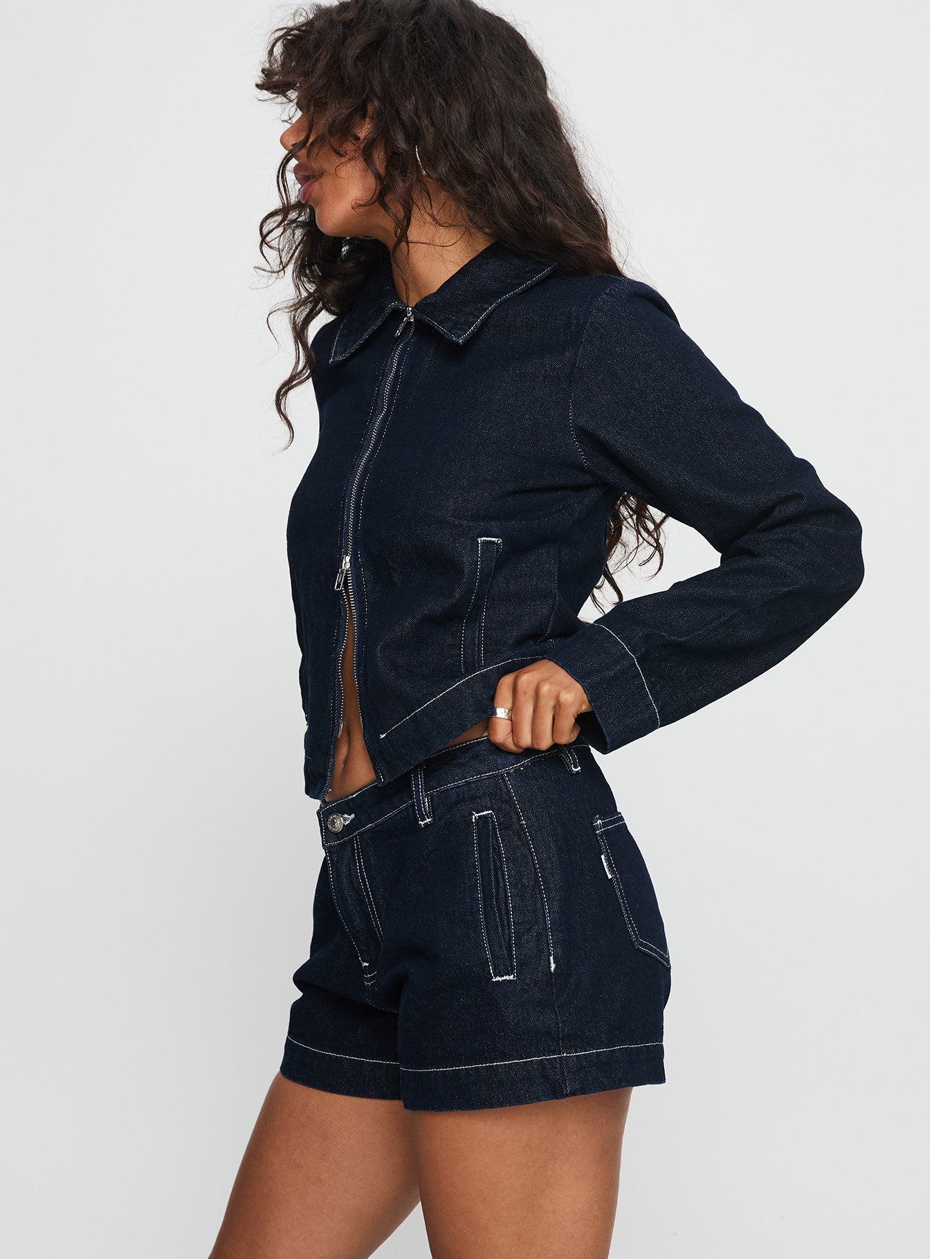 Yuritzi Denim Micro Shorts Indigo