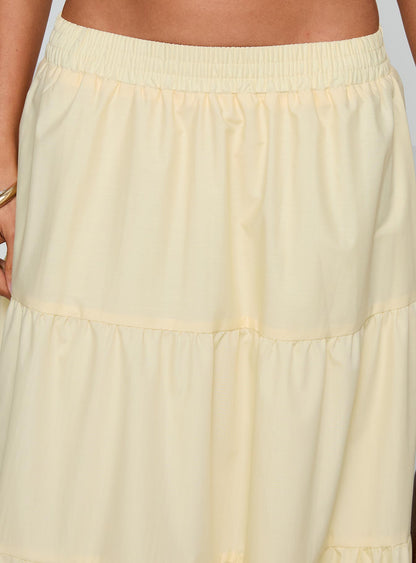Garden Party Maxi Skirt Lemon