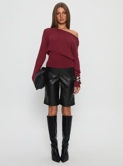 Wrenlea Faux Leather Tailored Short Black