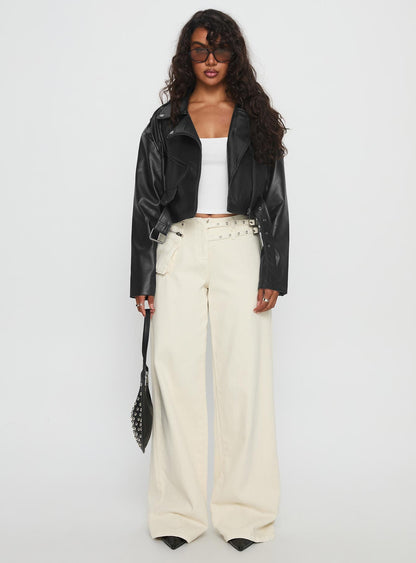 Stormwatch Faux Leather Jacket Black