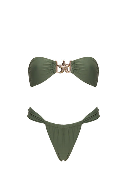 So Sunkissed Hardware Detail Bikini Top Green